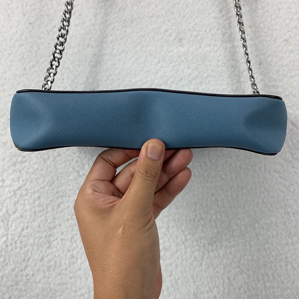 Michael Kors Women’s Sky Blue‎ Leather East West Crossbody Bag Gold Hardware - Picture 7 of 16